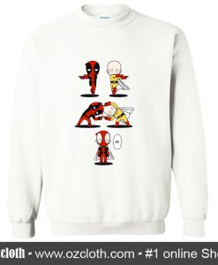 Deadpool and Saitama Fusion Dance One Punch Sweatshirt (Oztmu)