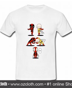 Deadpool and Saitama Fusion Dance One Punch T Shirt (Oztmu)