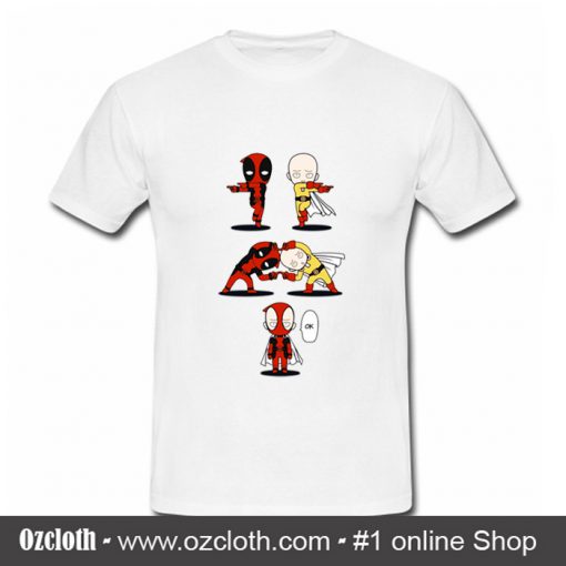 Deadpool and Saitama Fusion Dance One Punch T Shirt (Oztmu)