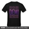 Demi Lovato World Tour Portrait T Shirt Back (Oztmu)
