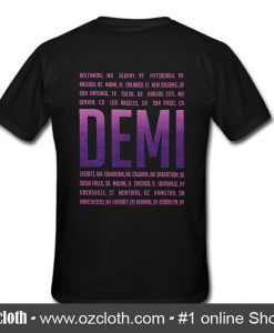 Demi Lovato World Tour Portrait T Shirt Back (Oztmu)