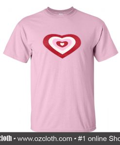Pink Love Heart T Shirt (Oztmu)
