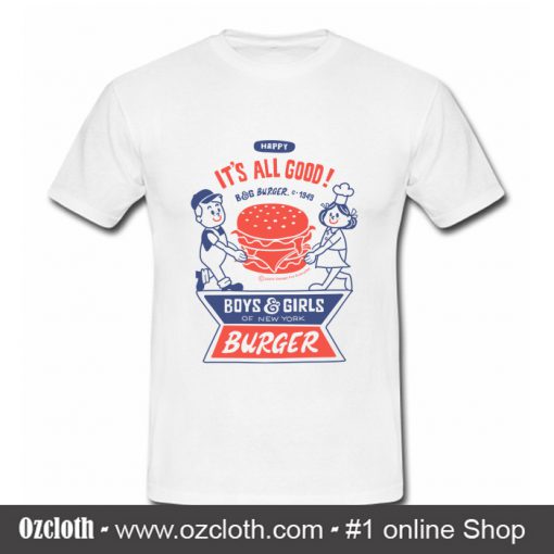 Happy Its All Good Big Burger Boys & Girls T Shirt (Oztmu)