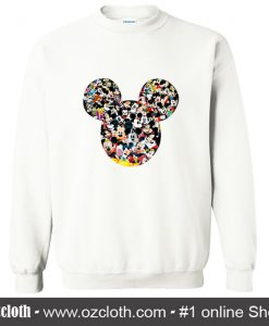 Mickey Mouse Collage Photo Sweatshirt (Oztmu)