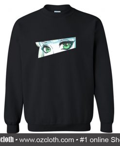 Green Anime Eyes Sweatshirt (Oztmu)