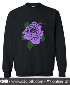 Purple Rose & Bud Sweatshirt (Oztmu)