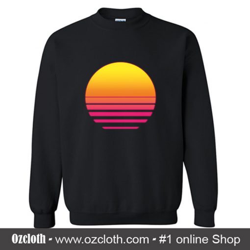 Retro Sunset 80s Sweatshirt (Oztmu)