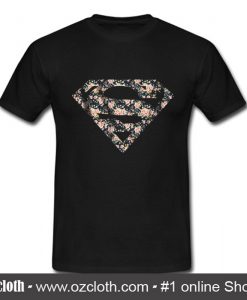 Flower Superman Logo T Shirt (Oztmu)