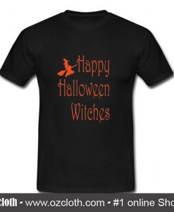 Halloween Witches Font T Shirt (Oztmu)