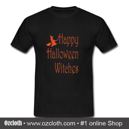 Halloween Witches Font T Shirt (Oztmu)