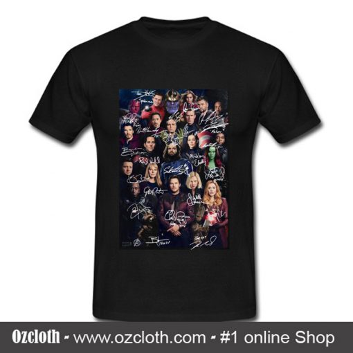 Marvel Avengers Endgame poster signature T Shirt (Oztmu)