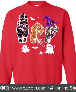 BOO ASL Halloween Sweatshirt (Oztmu)