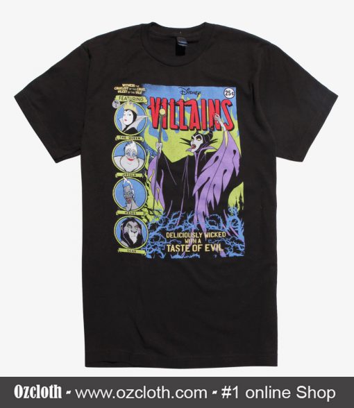 Disney Villans Comic Book Cover T-Shirt (Oztmu)