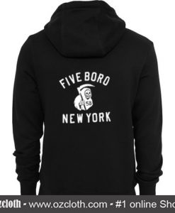 Five Board New York UNISEX Hoodie Back (Oztmu)