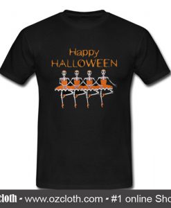 Happy Halloween Jack Skellington Ballet T Shirt (Oztmu)