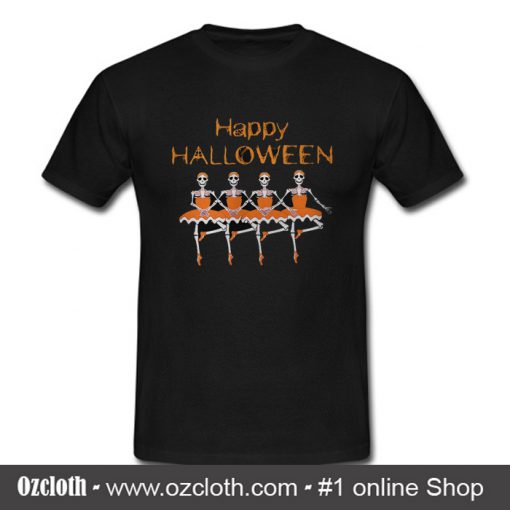 Happy Halloween Jack Skellington Ballet T Shirt (Oztmu)