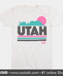 Hello Utah Too! (Adult) Oatmeal Tri-Blend T-Shirt (Oztmu)