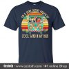 Hippie Flower Peace Bus On a Dark Desert Highway T Shirt (Oztmu)