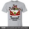 Imagine All The People Living Life In Peace The Dogs White T-Shirt (Oztmu)