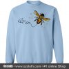 Let It Bee Free White Sweatshirt (Oztmu)