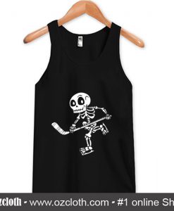 Skeleton Hockey Lovers Halloween Tank Top (Oztmu)