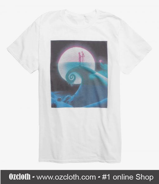 The Nightmare Before Christmas Spiral Hill Glitch T-Shirt (Oztmu)