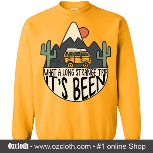What A Long Strange Trip Vans And Cactus White Sweatshirt (Ozmu)