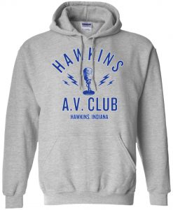 AV Club Hawkins Stranger Things Pullover Hoodie (Oztmu)