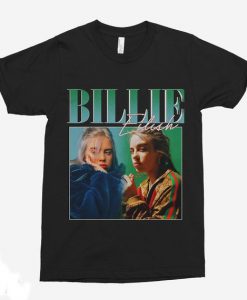 Billie Eilish 90s Vintage Black T-Shirt (Oztmu)