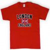 London England Flag Red T-Shirt (Oztmu)