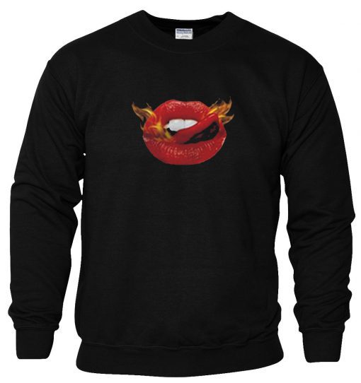 Mouth Lips Fire Sweatshirt (Oztmu)