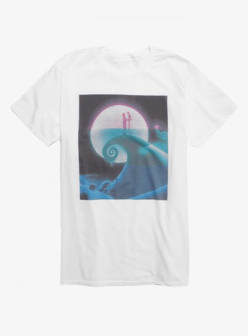 The Nightmare Before Christmas Spiral Hill Glitch T-Shirt (Oztmu)