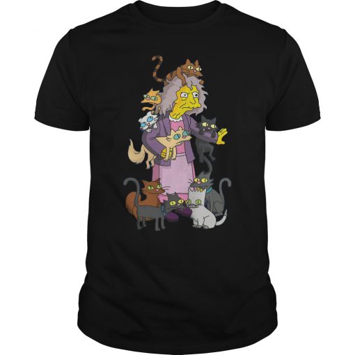 The Simpsons Crazy Cat Lady T Shirt (Oztmu)