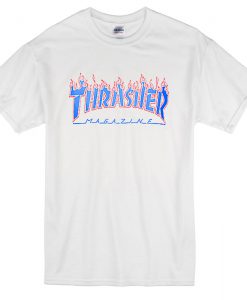 Thrasher Patriot Blue Flame T Shirt (Oztmu)