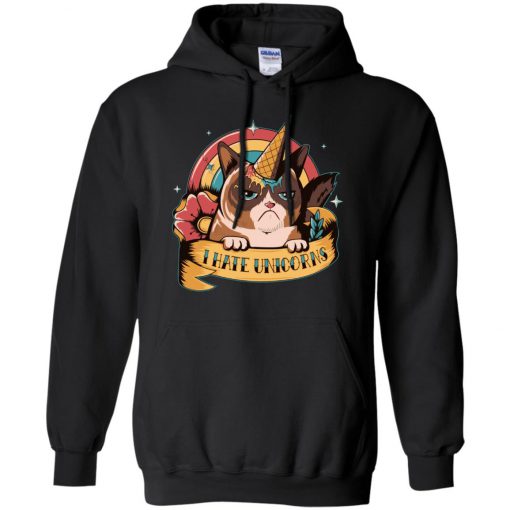 Unicorn Cat I Hate Unicorn Hoodie (Oztmu)