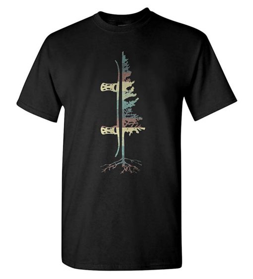 Vintage Pine Snowboard T-Shirt (Oztmu)