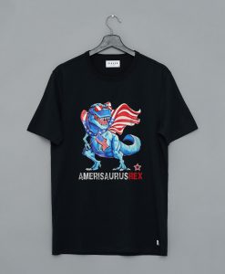 Ameri Saurus Rex American flag 4th of July T Shirt (Oztmu)