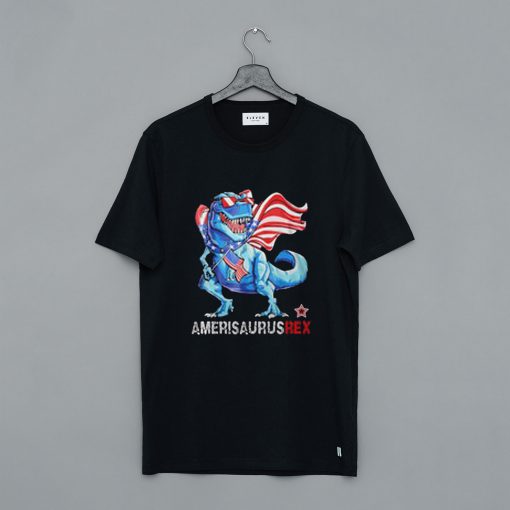 Ameri Saurus Rex American flag 4th of July T Shirt (Oztmu)