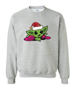 Baby Yoda christmas Cricut Sweatshirt (Oztmu)