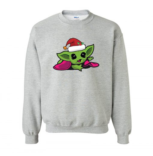 Baby Yoda christmas Cricut Sweatshirt (Oztmu)