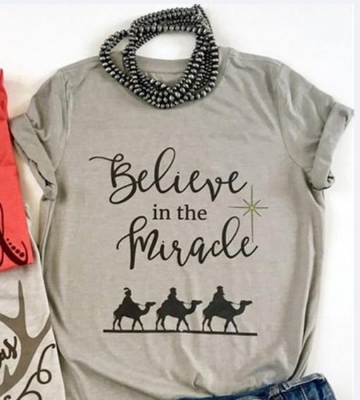 Believe & Joy Holiday T Shirt (Oztmu)