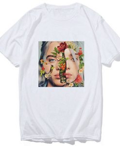 Billie Eilish Flower Aesthetic Printed Cool T Shirt (Oztmu)