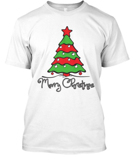 Christmas Tree Merry Christmas T Shirt (Oztmu)