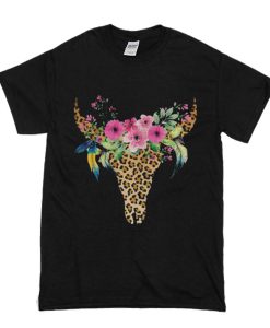 Deer Flower Style Shirts T Shirt (Oztmu)