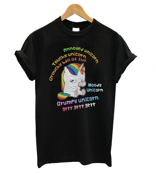 Grumpy Unicorn Annoyed Unicorn T Shirt (Oztmu)