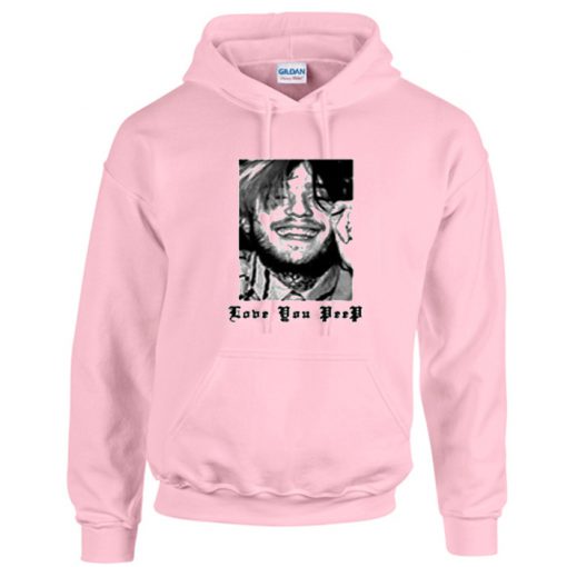 Love You Peep Pink Hoodie (Oztmu)