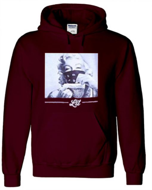 Marilyn Monroe LIT Maroon Hoodie (Oztmu)