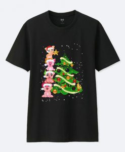 Pigs Christmas Tree T-Shirt (Oztmu)