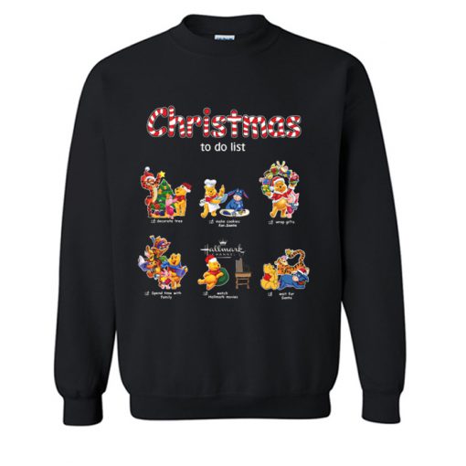 Pooh And Friends Christmas To Do List Sweatshirt (Oztmu)