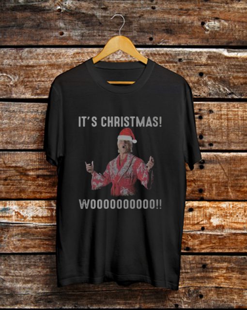 Ric Flair It's Christmas Wooo T- Shirt (Oztmu)